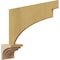 Ekena Millwork 4"W x 4"D x 4"H Wide Rockford Rough Cedar Woodgrain TimberThane Corbel, Primed Tan CORUR04X04X04ROCRCPR - alternate 1